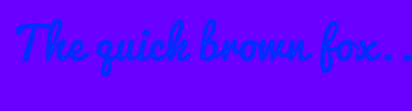 Image with Font Color 002BFF and Background Color 6900FF